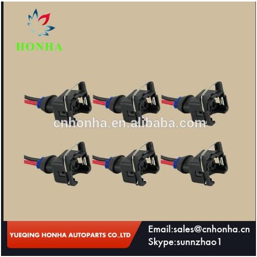 Fuel Injection Connectors for BOSCH EV1 SHORT with cable Female injector plug wire harness