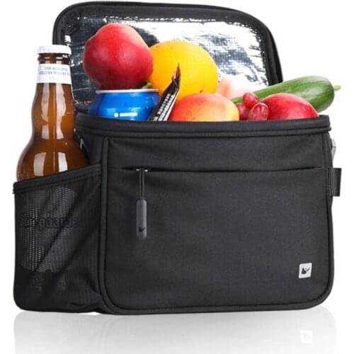 Rhinowalk Bicycle Handlebar Bag for 7.5 Inch Bike Phone Holder Aluminum Cooler Bag Waterpoof 4.5L Large Capacity Bicycle Basket