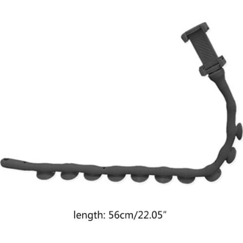 50LC Universal Phone Holder Arm Flexible Lazy Holder Suction Cup Stand Wall Desk Bicycle Stents Caterpillars Bracket