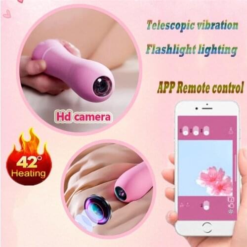 HD Camera Vaginal/Anus Massager Telescopic Dildo Thrusting Heating APP Remote Control Vibrator Magic Wand Sex Toys For Woman 18
