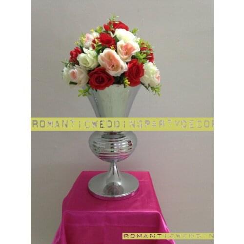 Height 40cm /15.7" Silver Wedding Table Flower Vases Wedding Decoration 10PCS/LOT