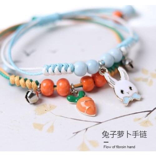 Ladies chain couple love fashion carrot rabbit bracelet exquisite hand-woven jewelry