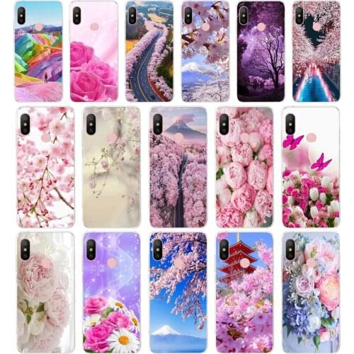 09AA Fuji cherry blossom gift Soft Silicone Tpu Cover phone Case for Xiaomi Redmi 6 Pro 6A 7A Note 6 Pro 7 case