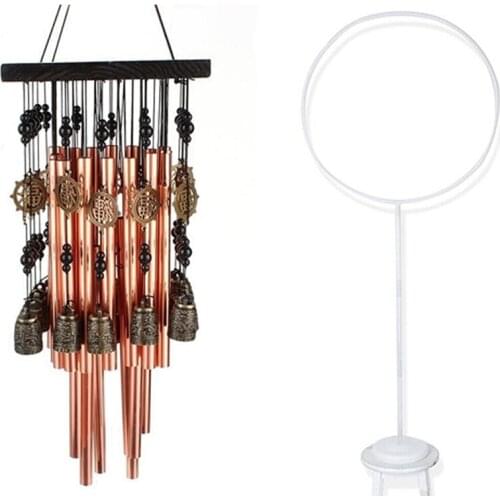 1 Pcs Metal Tube Wind Chime with Copper Bell Large Wind Chimes & 1 Pcs Circle Balloon Arch Frame Balloons Stand Kit