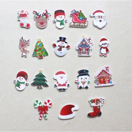 10pcs/lot new arrival planar resin Christmas tree santa deer resin cabochons accessories