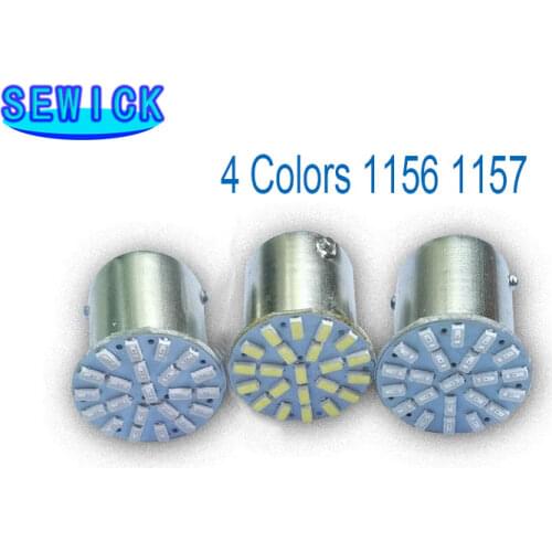 100pcs 1156 BAY15S P21W 3014 22 SMD Car Led Turn Parking Signal Lights Brake Tail Lamps Auto Rear Reverse Bulbs DC 12V