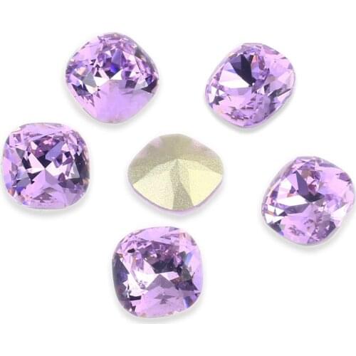 12mm Fat Square Glass Crystal rhinestones k9 strass glitter pointedback Rhinestone for nails Jewelry needlework clothes garment