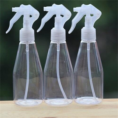 200 ML Plastic Cleaning Hand Trigger Spray Bottle Empty Refilllable Water Clear Watering Pot Plant Grass Mist Tools
