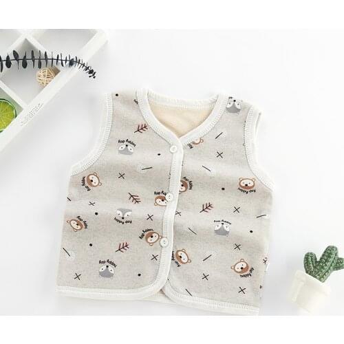 2020 Baby Boy Vest Gray Fox Clothing Vests Coat For Boys Girls Toddler Children Outerwear Fleece Vest Clothes Coats