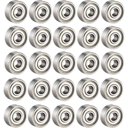 25Pcs 608 ZZ Ball Bearings, 608Zz Metal Double Shielded Miniature Deep Groove Skateboard Ball Bearings (8mm x 22mm x 7mm)