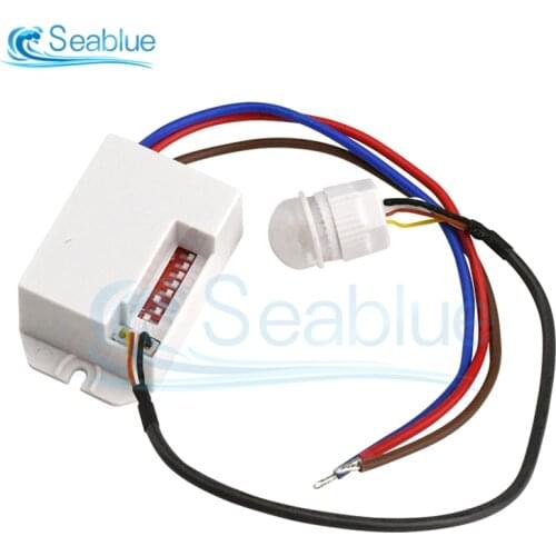 AC 110-220V DC 12V 24V PIR Infrared Body Motion Sensor Detection LED Automatic Light Control Switch Closet Sensor For Smart Home