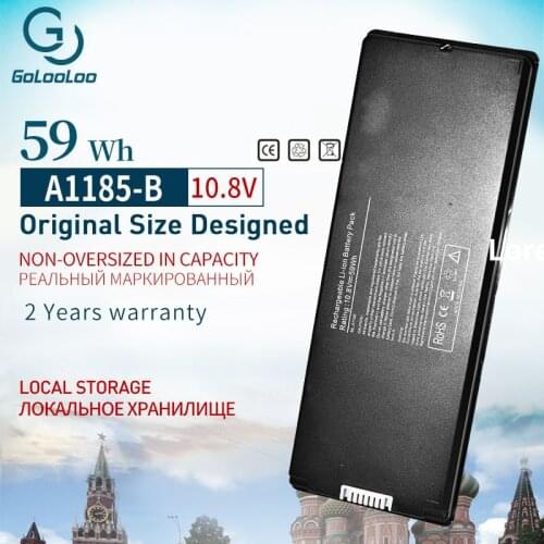 Golooloo Black laptop Battery for Apple MacBook 13" A1185 A1181 MA561 MA561FE/A MA561G/A MA254 for MABOOK PRO 13" MB062CH/B