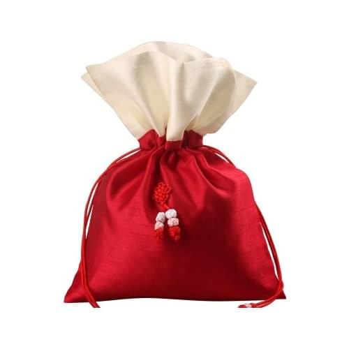 2pcs Chinese knot Patchwork Large Cloth Bag Lavender Dried Flowers Perfume Packaging Pouches Drawstring Jewelry Cosmetic Storage