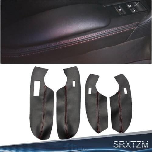 Door Handle Armrest Panel Decorative Cover For Hatchback VW Polo 2011 2012 2013 2014 2015 2016 Microfiber Leather Armrest Cover