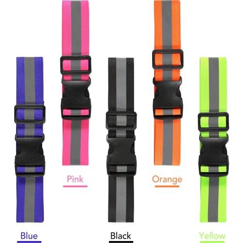 Elastic Reflective Running Belt High-visibility Elastic Night Safety Waist Belt Band for Outdoor Sport Running Cycling Jogging