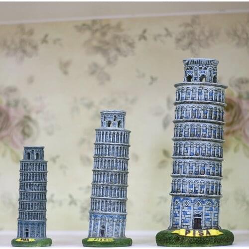 Italy Architecture Leaning Tower of Pisa Model Crafts Ornament European-style Home Decor Travel Souvenir Torre di Pisa figures