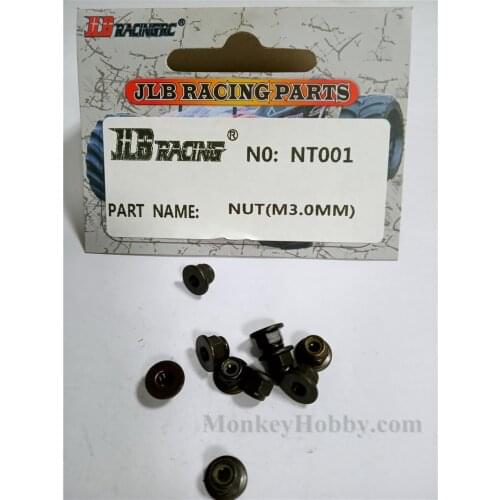 JLB NUT(M3.0MM) Nylon 10pcs NT001 CHEETAH 11101 21101 1/10 RC Car Parts