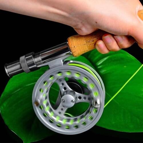Fly Fishing Wheel 3/4-5/6-7/8 WT 2+1BB Fly Fishing Reel Bait Casting Aluminum Fly Reel CNC Machine Cut Large Arbor Die Casting