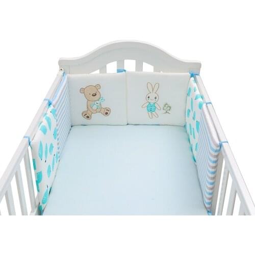 6Pcs/lot Baby Bed Thicken Bumper Infant Bedding Set Newborns Crib Around Cushion Cot Protector Pillows Childrens Room Decor