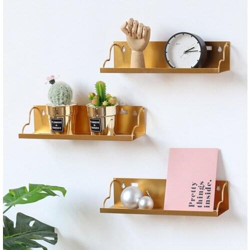 Multifunctional Wall-Mounted Metal Storage Rack Home Creative Wrought Iron Shelf Flower Pot Shelf Key Finishing Rack Innovative