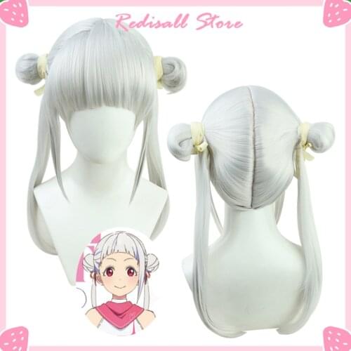 LoveLive! Superstar!! Cosplay Liella! Arashi Chisato Wig Grey Buns Long Straight Ponytail Heat Resistant Hair Role Play