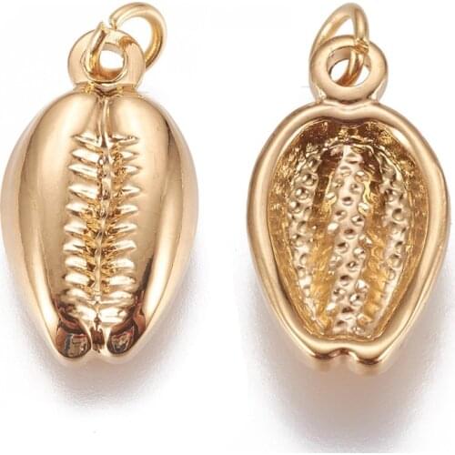 10pcs 304 Stainless Steel Pendants Charms Shell Heart for Jewlery Making DIY Bracelet Necklace Handamde Craft Supplies Findings