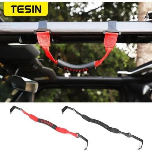 TESIN Car Front Rear Door Roof Top Handle Grab Bar for Jeep Wrangler JL 2018+ for Jeep Gladiator JT 2018+ Car Accessories Stying
