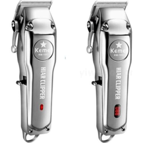 All Metal Professional Hair Clipper Rechargeable Electric Cordless Hair Trimmer for Men Kit Powerful Hair Cutting Machine Barber