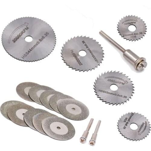18pcs HSS Rotary Blades diamond Cutting Discs For Dremel Rotary Tool Electric Grinding Accessories Cut-off Circular Saw Tools
