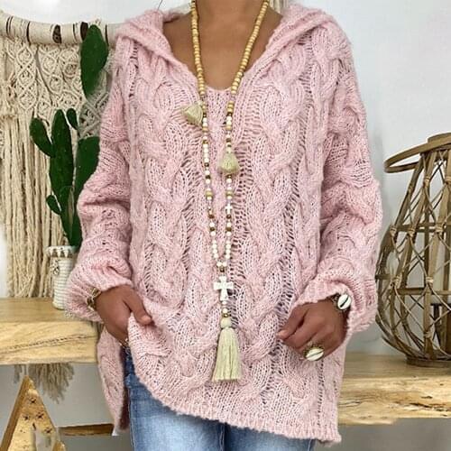 Sexy Deep V-neck Twist Knitted Sweaters Women Solid Pullovers 2021 Autumn Winter Oversize Warm Tops