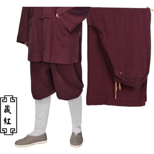 High quality unisex Spring&Summer cotton&linen buddhist lay meditation pants shaolin monks kung fu trousers zen buddha bloomers