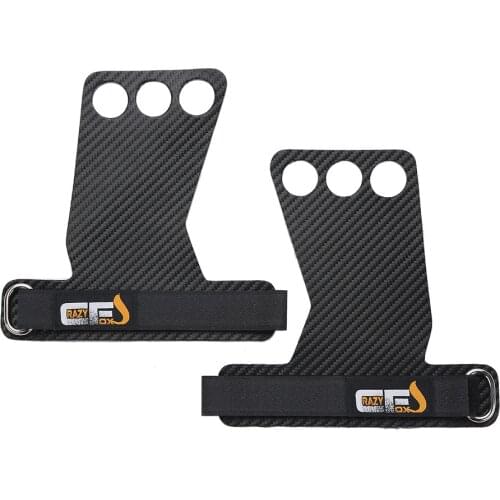 1 Pair GYM Carbon Fiber Grips Weight Lifting Gloves for Barbell Pull Up Workout Bodybuilding Fitness