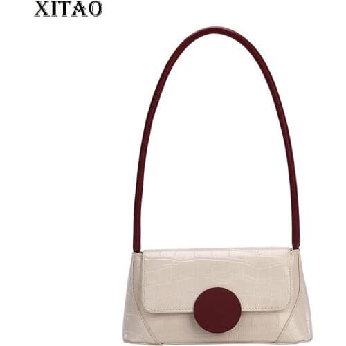 XITAO Shoulder Bags Fashion New Women Patchwork Vintage High-end Western Style Shoulder Bag Minority 2021 Elegant CLL1912