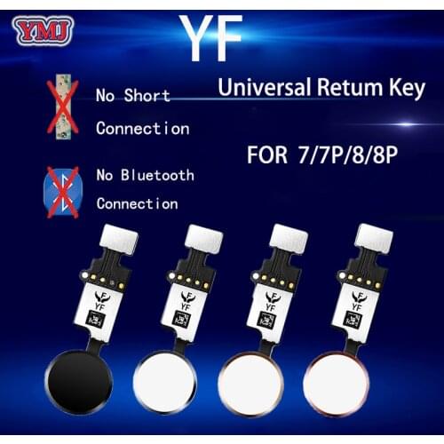 YF Universal home button For iphone 7 7 Plus 8 8 Plus Return Home Function Black White Gold Pink Color Return back Button