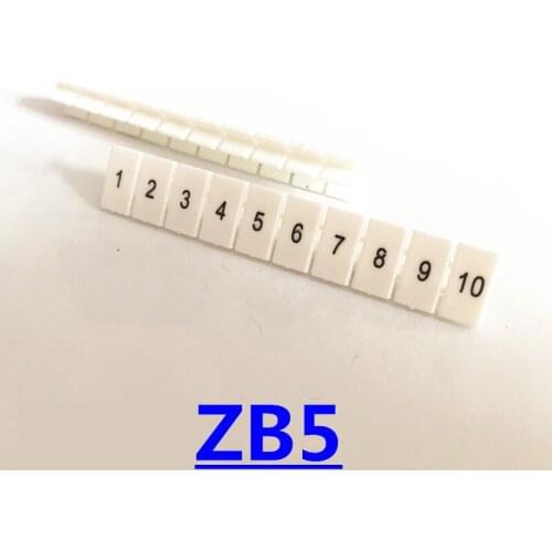 ZB5 Din Rail Terminal Blocks Maker Strips with Numbers Printed, Suit UK3N USLKG3 free shipping