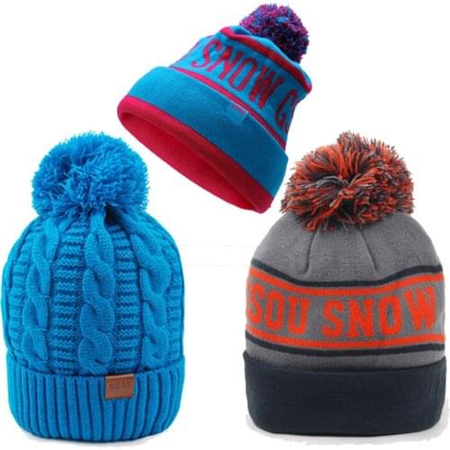 Outdoor sports gear Ski Caps knit Hat wool knit warm hats winter outdoor Snowboarding Innocent cap for Men and Women