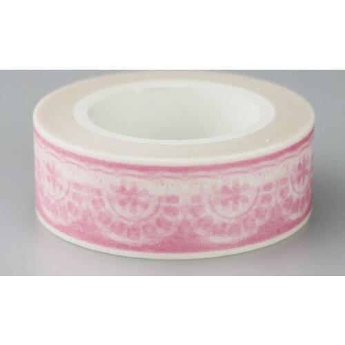 1.5cm Lovely pink lace Washi Tape DIY decoration Scrapbooking Sticker Label Masking Tape School Office Supply