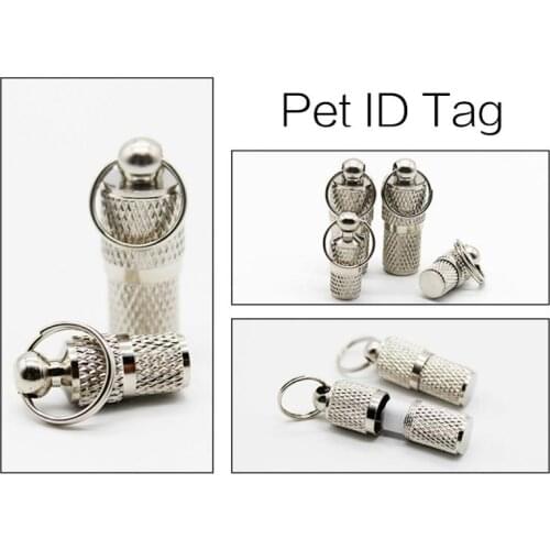 1pc Pet Name Address Label Tag Storage Capsule Shape Dog Collar Hanging Pendant Pet Pendant Dog Pet Supplies Pet Collar