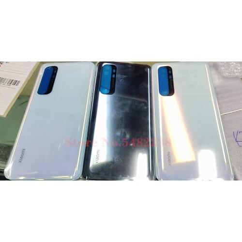 100% Original Glass battery cover For Xiaomi Note 10 Lite Rear Housing door Mobile phone case Back cover For Note10lite