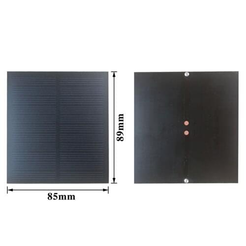 5Pcs 5.5V150mA 89mm*85mm PET Laminated Monocrystalline Silicon Solar Cell, Solar Panel