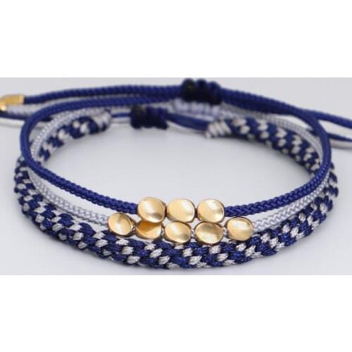 2020 Fashion Women Jewelry 3Pcs/Set Luck Rope Bracelet Handmade Adjustable Tibetan Copper Beaded Bracelet Gifts