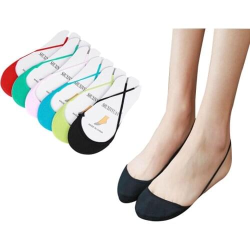 5pairs Women Boat Socks Fashion Casual Cotton Socks Invisible Socks Candy Color Cute Ladies Vintage Sock Slippers Meias Girl Sox