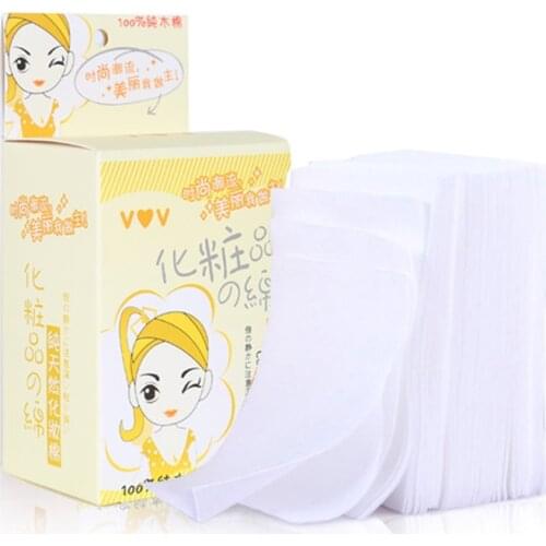 80 Pcs/lot Practical Durable Makeup Cosmetic Facial Cleaning White Cotton Remover Pads Wipes