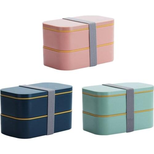 Bento Box Lunch Boxes with Reusable Cutlery Set 2-Tier Leakproof Insulated Microwave Dishwasher & Freezer Safe Food grade safe