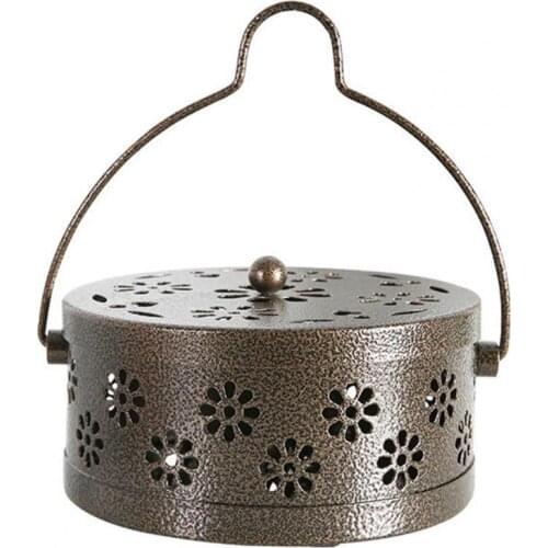 Durable Incense Burner with Handle Retro Reusable Wrought Iron Classical Design Incense Burner Holder for Camping благовония