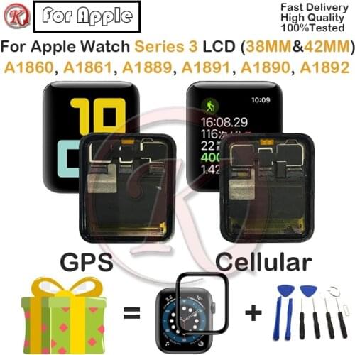 Screen For Apple iWatch Series 3 38mm 42mm GPS Cellular version Display Touch Panel Screen Digitizer Assembly For Watch S3 LCD