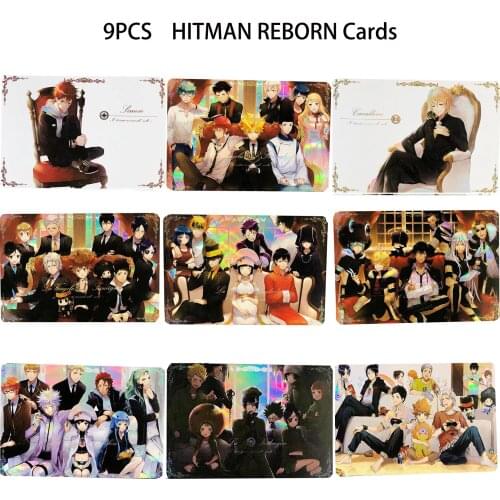 Anime Figure Hitman Rebrn A Photograph of The Whole Family Vongola Famiglia Series Figures Flash Card Collection Gift Kids Toys