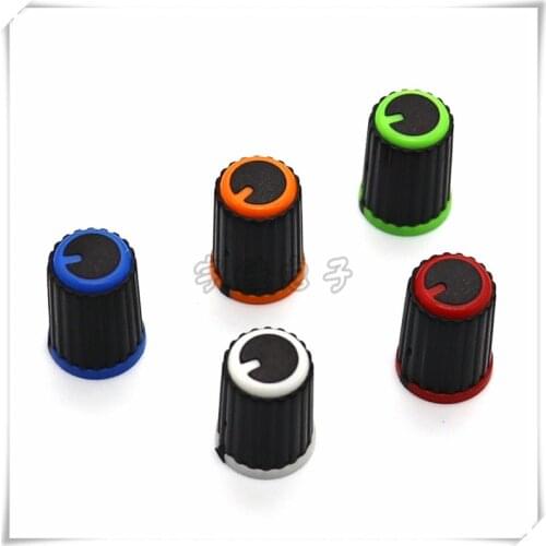 5 Pieces Diameter 12MM Height 17MM Tuning Cap Sound Card Panel Knob Potentiometer Tuning Cap Is Suitable For D Shaft 6MM