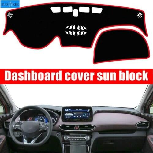 For Hyundai Santa Fe IX45 4th Gen 2019 Car Dashboard Cover Mat Pad Sun Shade Instrument Protect Carpet Accessories