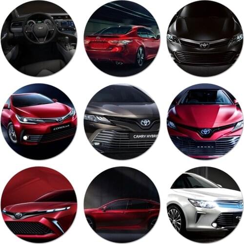 Cool new car toyata Camry Icons Pins Badge Decoration Brooches Metal Badges For Backpack Decoration 58mm
